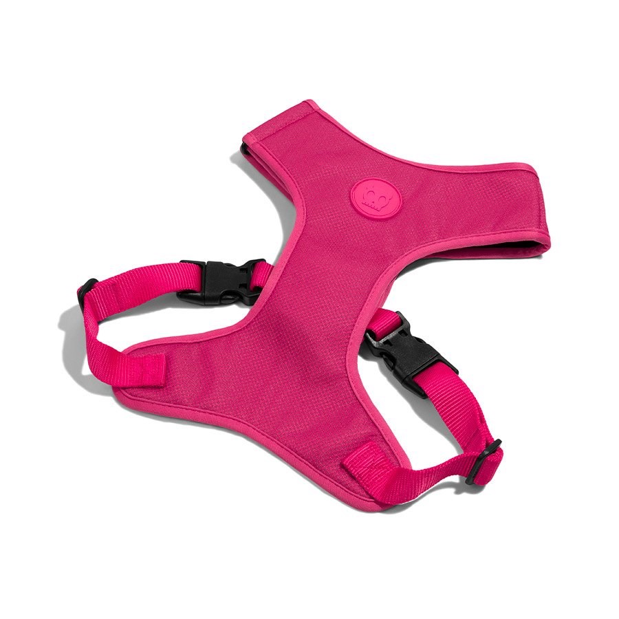 Peitoral para Cachorros Air Mesh Ajustável Pink Led