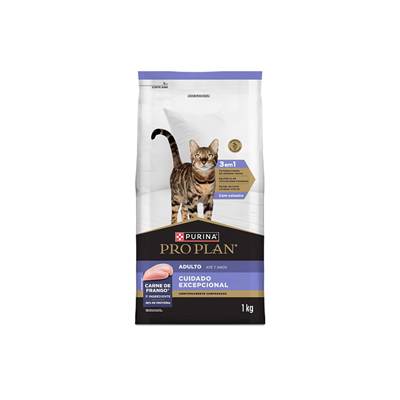 Raçõ Proplan Cuidado Excepcional para Gatos Adultos sabor Frango 3kg