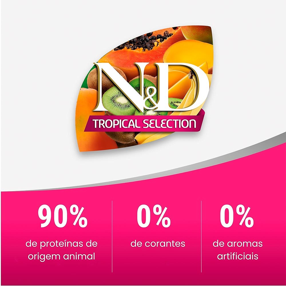 Ração Farmina N&D Tropical Selection para Cães Adultos de Porte Médio e Grande Sabor Frango, Cereais e Frutas Tropicais