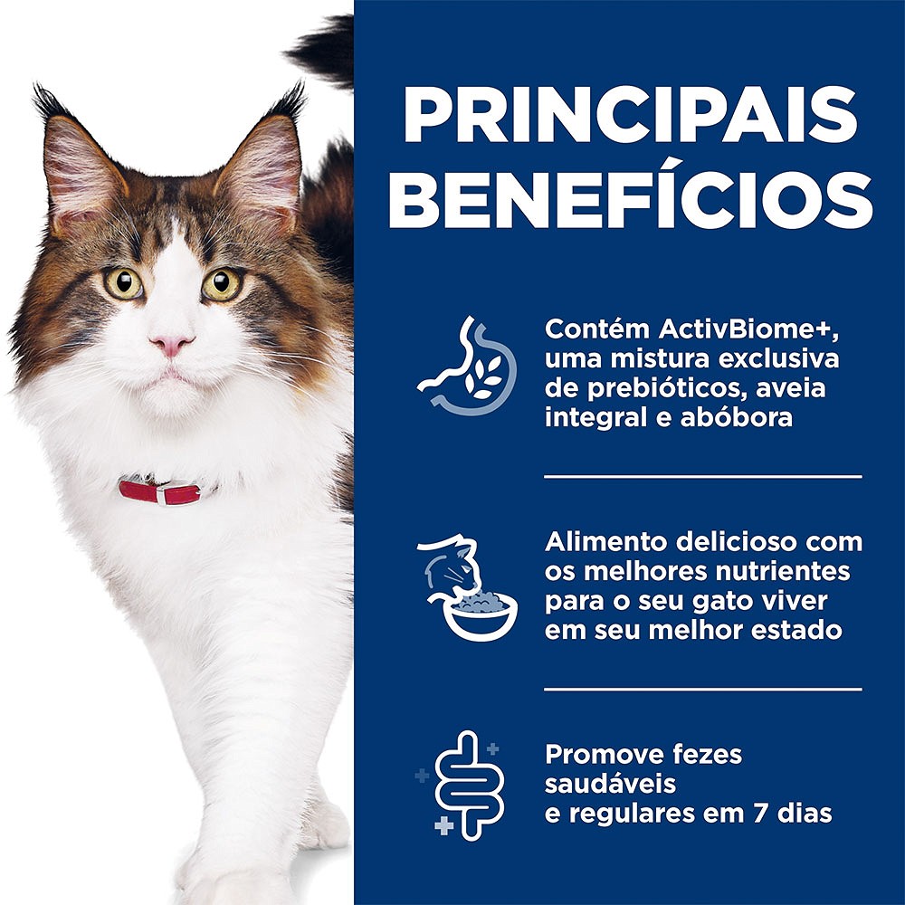 Ração Hill's Science Diet Digestão Perfeita para Gatos Adultos sabor Salmão