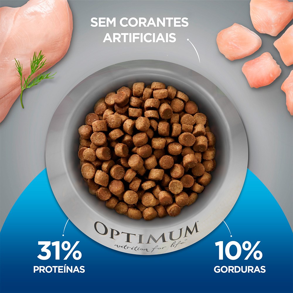 Ração Optimum para Gatos Adultos Castrados sabor Frango