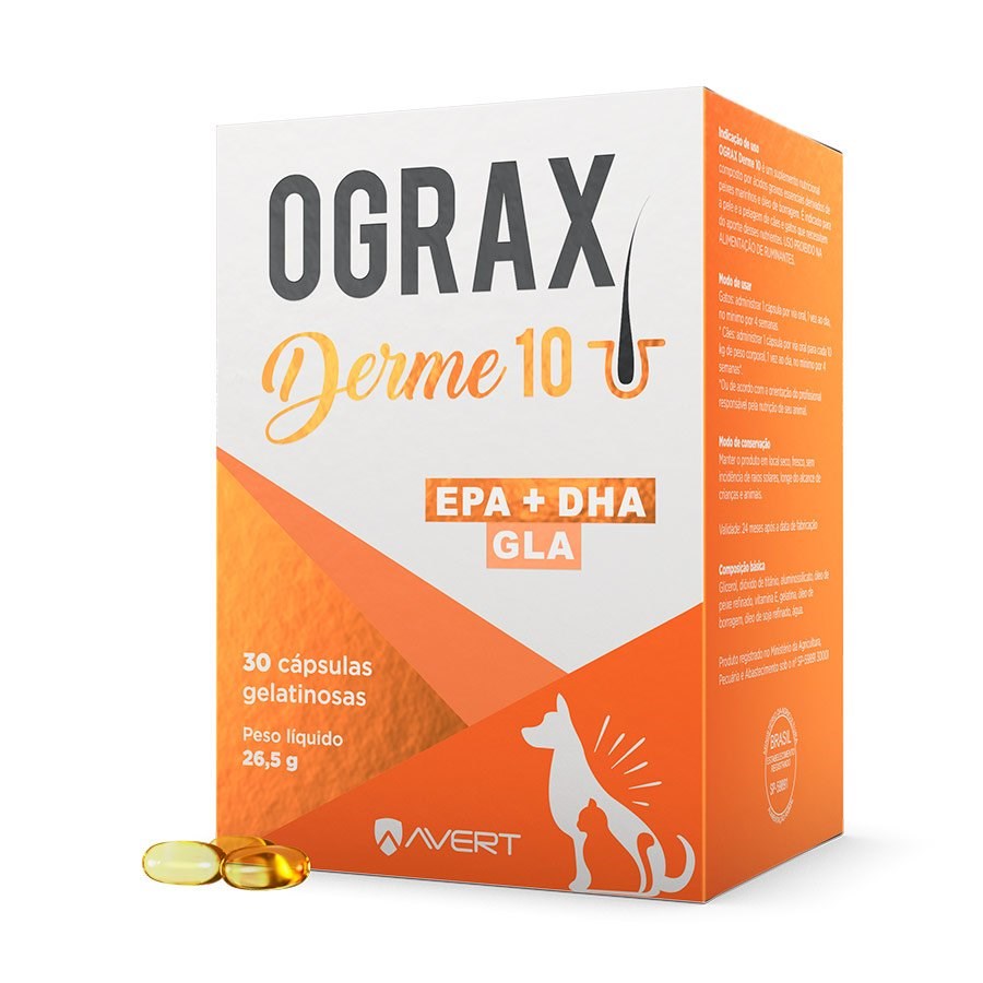 Ograx Derme 10 para Cães e Gatos