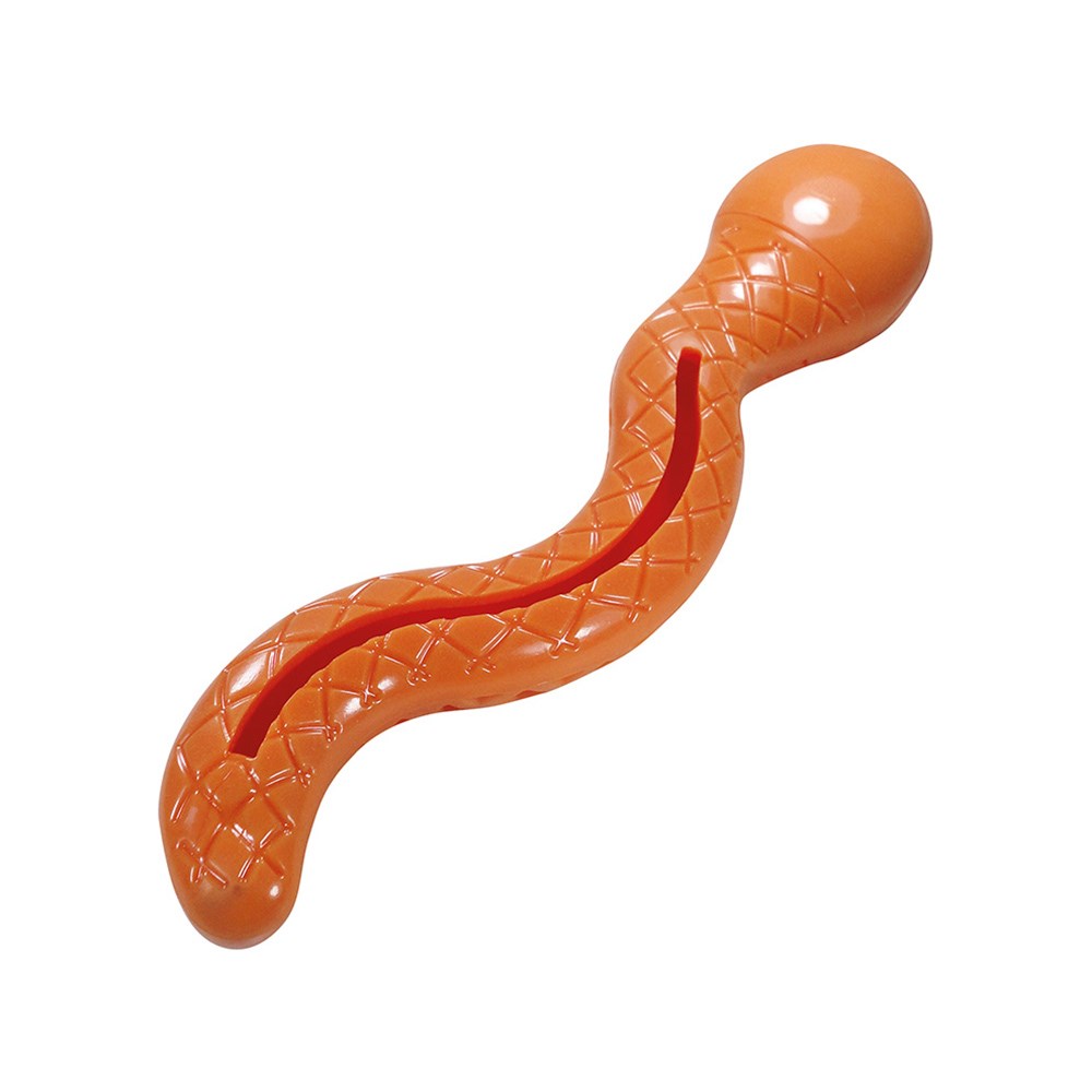 Brinquedo Jambo TPR Sound Cobra Laranja para Cães