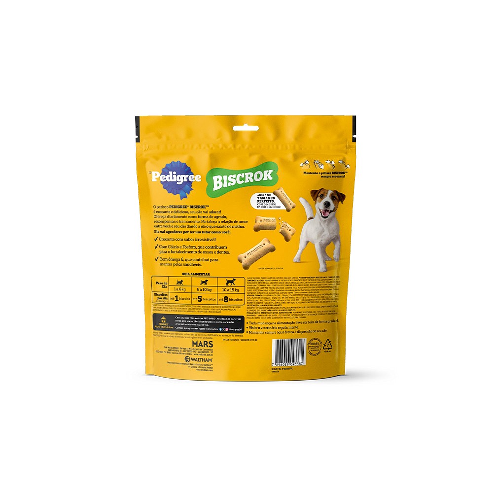 Biscoito Pedigree Biscrok para Cães Adultos Raças Pequenas