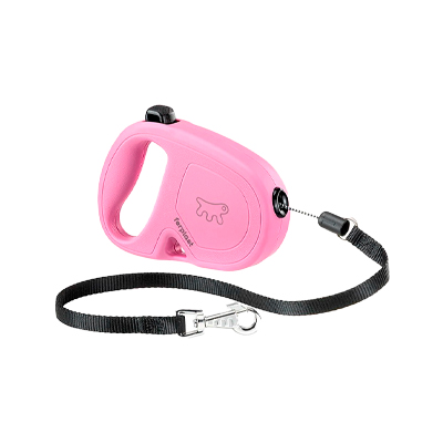 Guia Retrátil Ferplast Flippy One Cord Rosa para Cães U