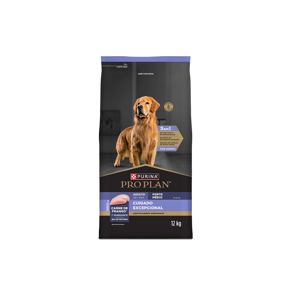 Ração Proplan Cuidado Excepcional para Cães Adultos de Raças Médias