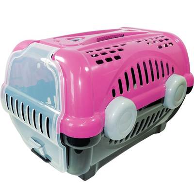 Caixa de Transporte Luxo Furacão Pet Rosa Tam 2