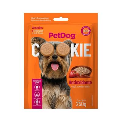 Biscoito Pet Dog Cookie para Cães sabor Maçã com Canela 250g