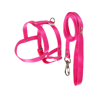 Peitoral com Guia Griff Dog Rosa para Cães