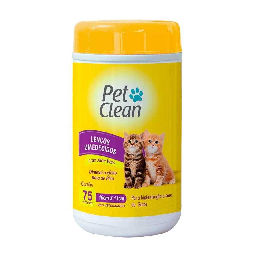 Lenço Umedecido Pet Clean para Gato