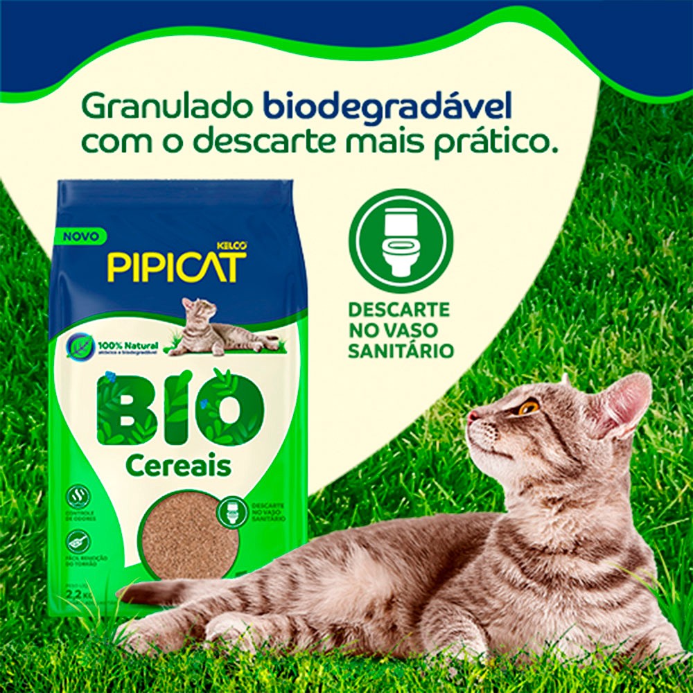 Granulado Sanitário Pipicat Bio Vegetal para Gatos