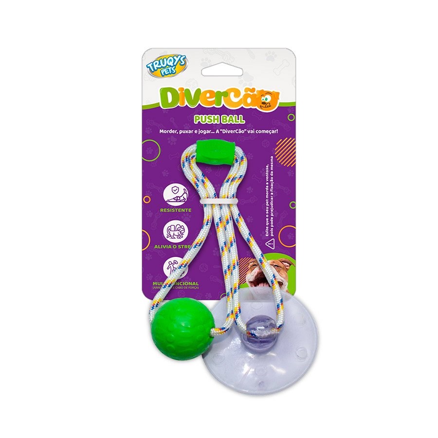Brinquedo Truqys Push Ball Pet Verde