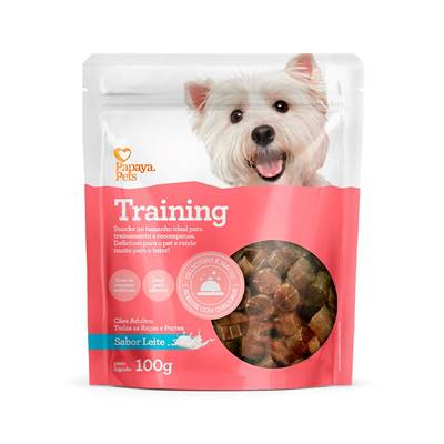 Snack Papaya Pets Training Sabor Leite para Cães 100g