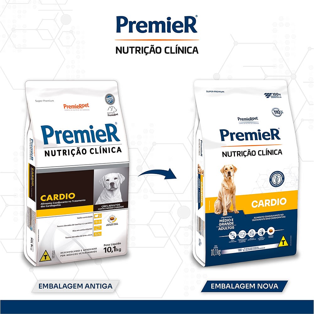 Ração Premier Nutrição Clínica Cardio para Cães de Porte Médio e Grande