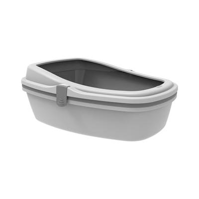 Bandeja Sanitária Plast Pet Furba Cinza para Gatos M