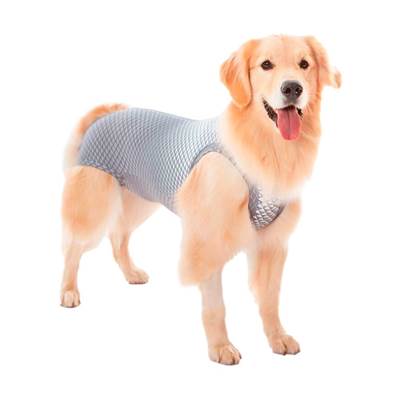Roupa Cirúrgica Pet Med Ultra Light Regular Geo Cinza para Cães 15