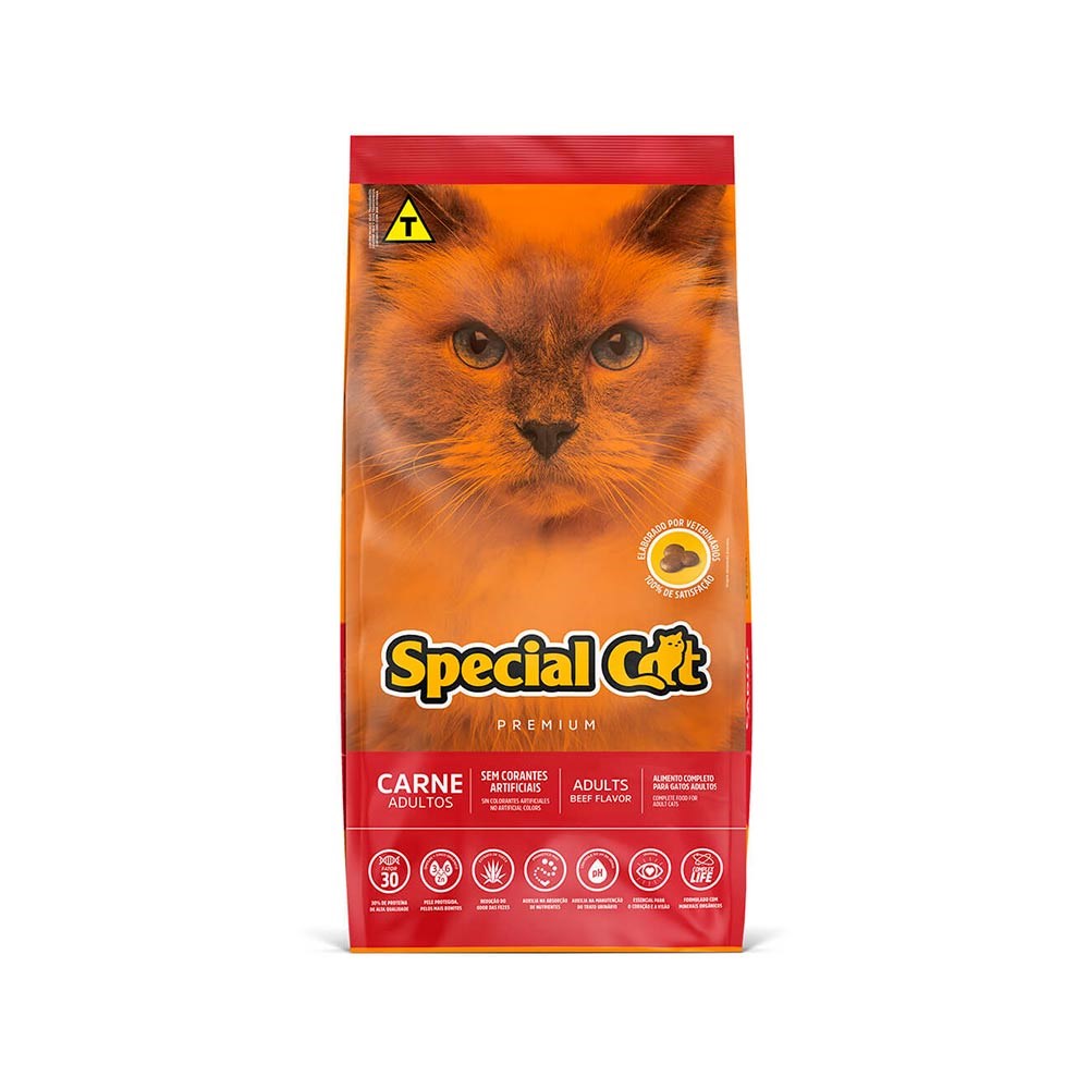 Ração Special Cat para Gatos Adultos Sabor Carne