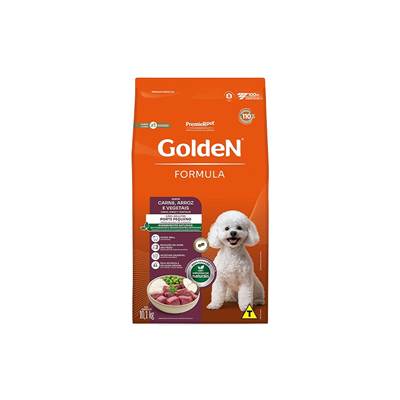 Ração Golden Fórmula para Cães Adultos de porte Pequeno sabor Carne e Arroz 10,1kg