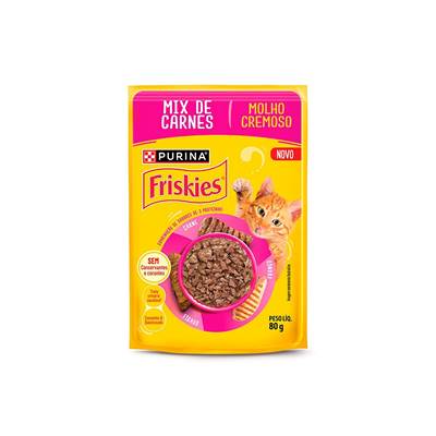 Ração Úmida Friskies Sachê para Gatos sabor Mix de Carne 