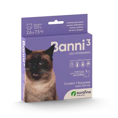 Antipulgas Banni 3 para Gatos de 2,6kg a 7,5kg 1 pipeta