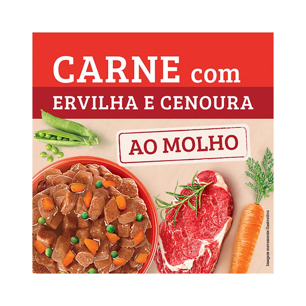 Kelcat Sachê sabor Carne, Ervilha e Cenoura para Gatos Adultos