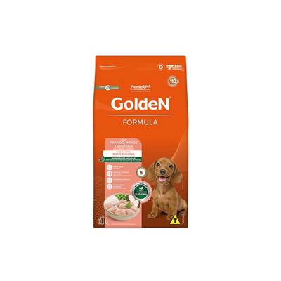 Ração Golden Fórmula Mini Bits para Cães Filhotes de Porte Pequeno sabor Frango e Arroz 10,1kg