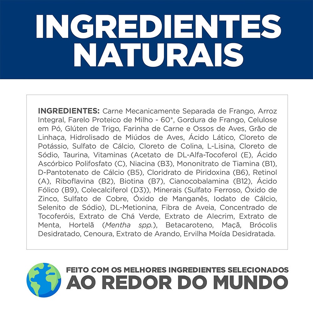 Ração Hill's Science Diet Saúde Dental para Gatos Adultos Sabor Frango