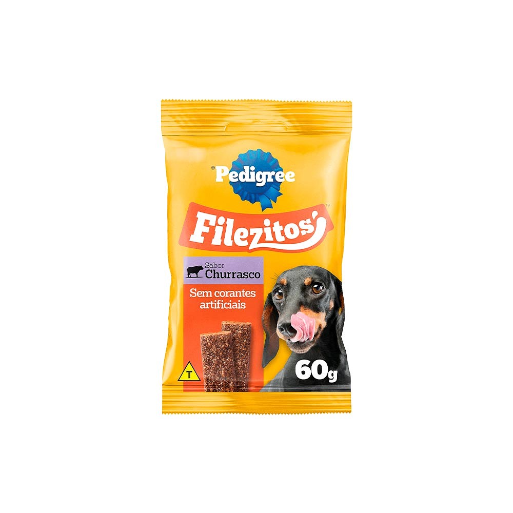 Snack Pedigree Filezitos Bifinho para Cães Adultos sabor Churrasco