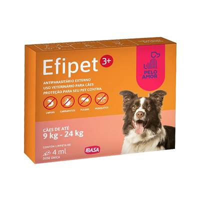 Antiparasitário Externo Efipet para Cães de 9 á 24 Kg 1 pipeta