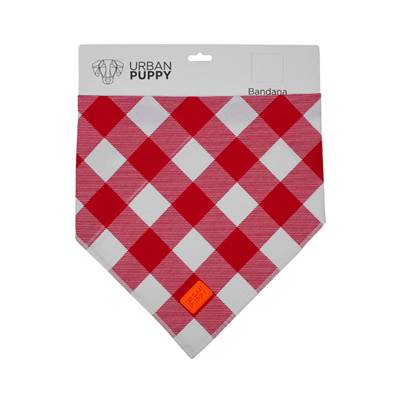 Bandana Urban Puppy Xadrez Vermelho para Cães G