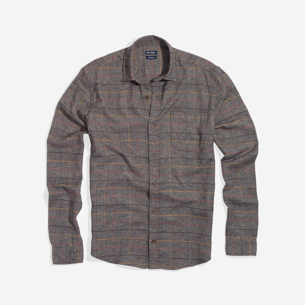 Camisa Flannel Madras 94 Cinza | Imagem 4