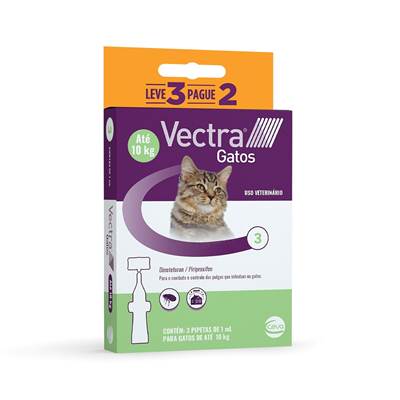 Combo Anti Pulgas Vectra para Gatos 3 pipetas