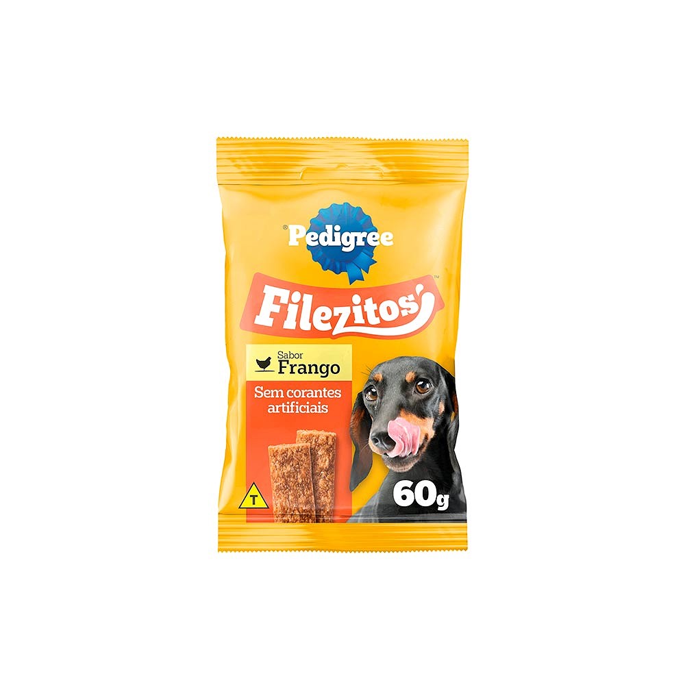 Snack Pedigree Filezitos Bifinho para Cães Adultos Sabor Frango 