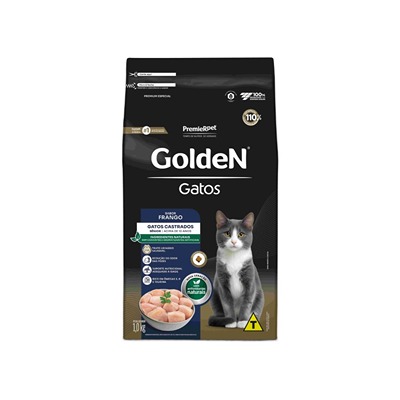 Ração Golden Gatos Castrados Sênior sabor Frango