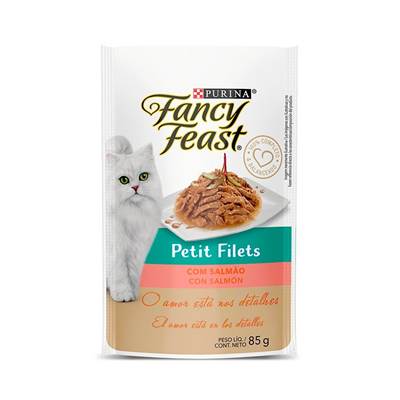 Ração Fancy Feast Sachê para Gatos Adultos sabor Petit Filet Carne 85g