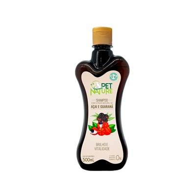 Shampoo Pet Nature Petbrilho Vegano Vitalidade e Brilho Açai e Guaraná para Cães 500ml