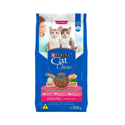 Ração Cat Chow para Gatos Filhotes sabor Frango & Leite