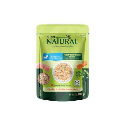 Ração Guabi Natural Sachê para Cães Adultos sabor Frango & Cereais 100g