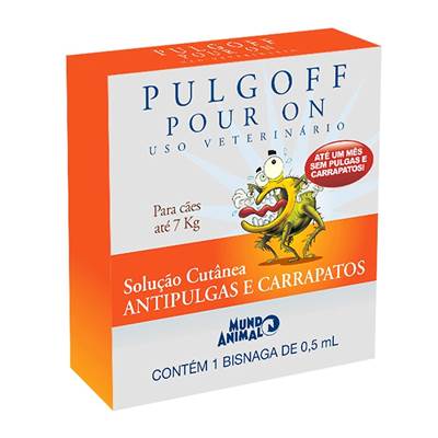 Antipulgas e Anticarrapatos Pulgoff Pour On Mundo Animal para Cães até 7kg até 7kg