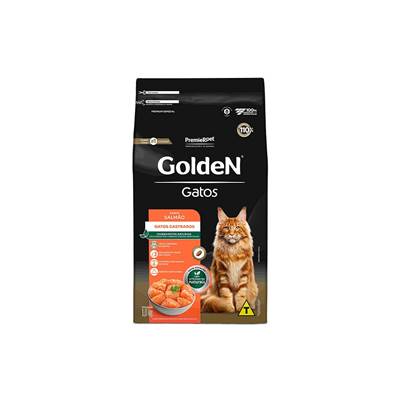 Ração Golden Gatos Adultos Castrados sabor Salmão