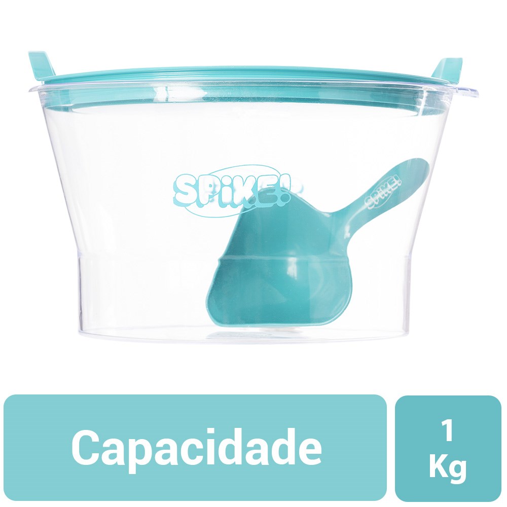 Porta Ração Spike Azul para Cães e Gatos