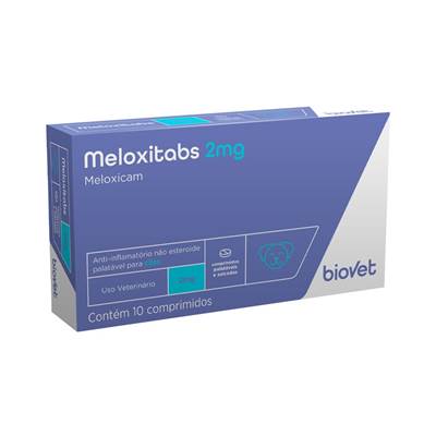 Anti-inflamatório Biovet Meloxitabs para Cães 2mg
