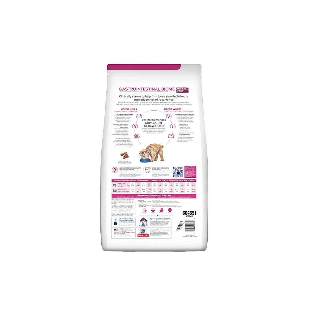 Ração Hill's Prescription Diet Gastrointestinal Biome Pedaços Pequenos para Cães