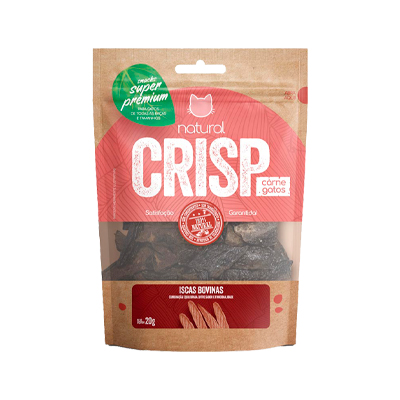 Snack Natural Crisp Iscas Bovinas para Gatos 20g
