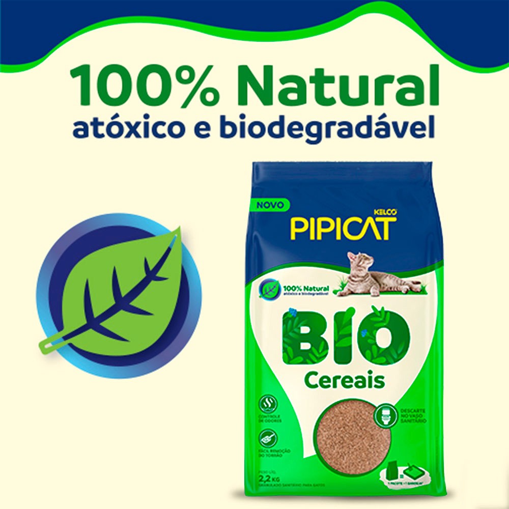 Granulado Sanitário Pipicat Bio Vegetal para Gatos