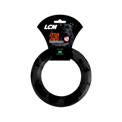 Brinquedo LCM Anel Maciço de Borracha Extraforte para Cães G