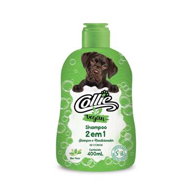 Shampoo Collie Vegan 2 em 1 para Cães 400ml