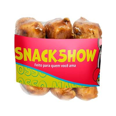 Osso Prensado Snack Show para Cães sabor Bacon U