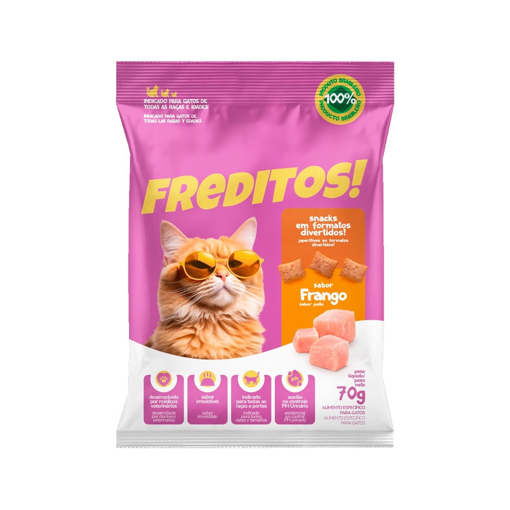 Petisco Freditos para Gatos sabor Frango