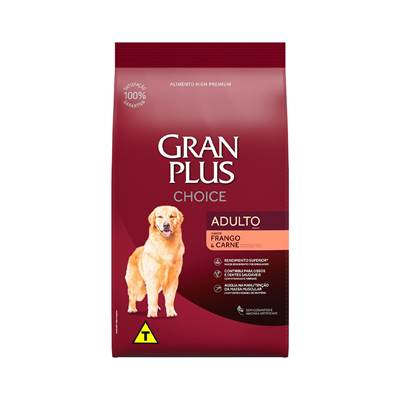 Ração Granplus Choice para Cães Adultos sabor Frango & Carne